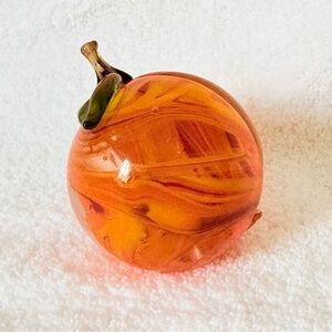 Art Glass Peach Paperweight Georgia Peach